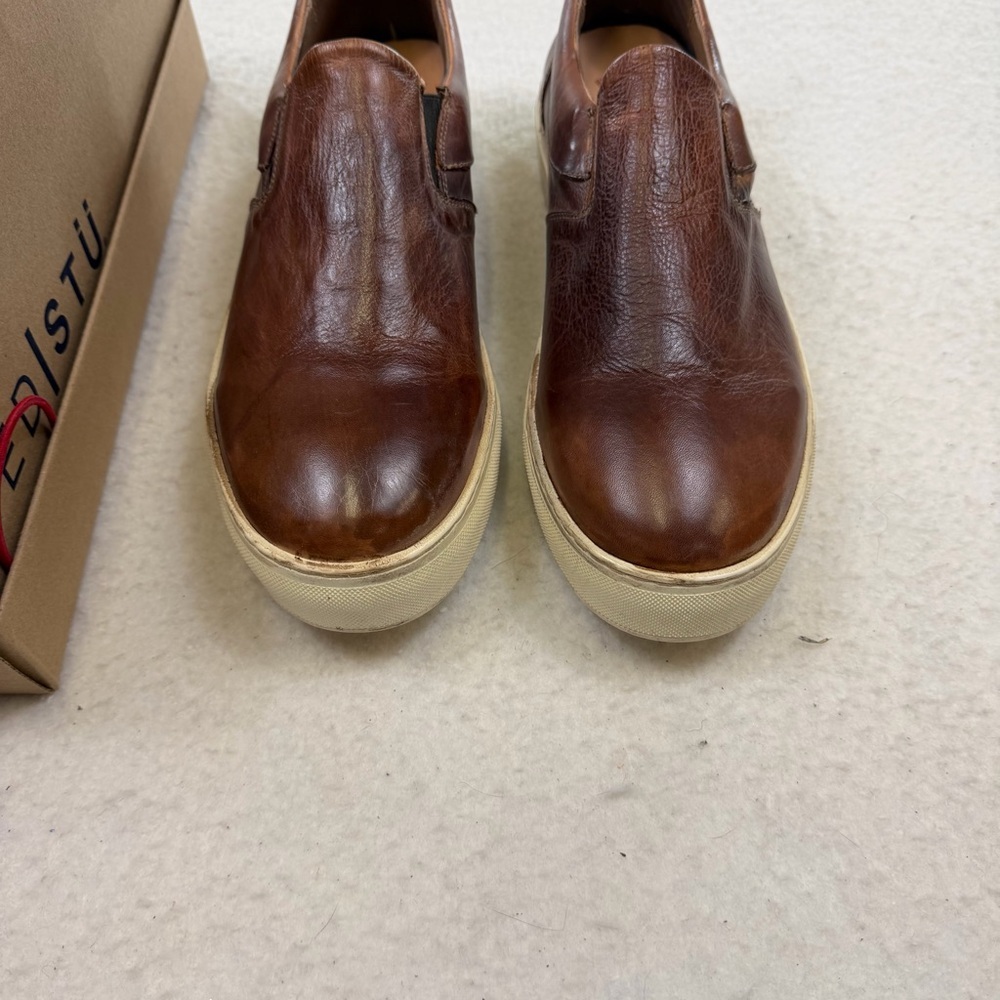 BED|STU Men’s Harry Tan Rustic Leather Slip On Sneaker Size 12 - Picture 4 of 8